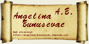Angelina Bunuševac vizit kartica